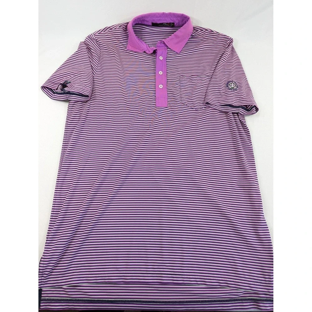 Ralph Lauren Polo Shirt Mens Large Pink RLX Golf Muirfield‎ Village Golf Medium